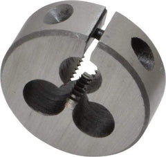 Interstate - #10-24 UNC Thread, 1" Outside Diam High Speed Steel Round Die - Right Hand Thread, Adjustable - Exact Industrial Supply