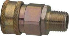 Parker - 3/8 Thread Stainless Steel Hydraulic Hose MPT Fitting - 4,000 psi - Eagle Tool & Supply