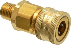 Parker - 1/4 Thread Brass Hydraulic Hose MPT Fitting - 2,250 psi - Eagle Tool & Supply