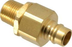 Parker - 1/2 Thread Brass Hydraulic Hose MPT Fitting - 2,000 psi - Eagle Tool & Supply