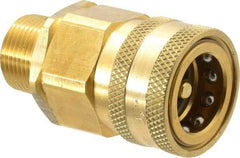Parker - 3/4 Thread Brass Hydraulic Hose MPT Fitting - 2,000 psi - Eagle Tool & Supply