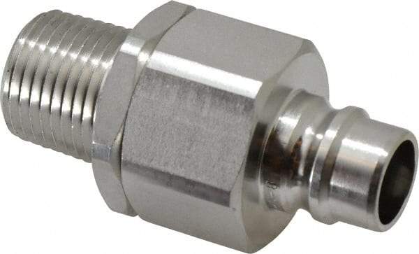 Parker - 1/2 Thread Stainless Steel Hydraulic Hose MPT Fitting - 3,750 psi - Eagle Tool & Supply