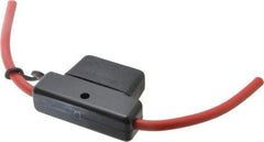 Ferraz Shawmut - 60 Amp AF3 Black Automotive Fuse Holder - 32 Volt, Red #6 Wire - Eagle Tool & Supply