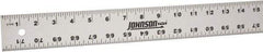 Johnson Level & Tool - 72" Long, 1/8, 1/16" Graduation, Aluminum Rule - English Graduation Style, Gray, Anodized Finish - Eagle Tool & Supply