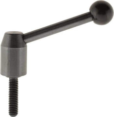 J.W. Winco - 5/16-18, 0.53" Hub Diam, Steel Threaded Stud Adjustable Clamping Handle - Eagle Tool & Supply