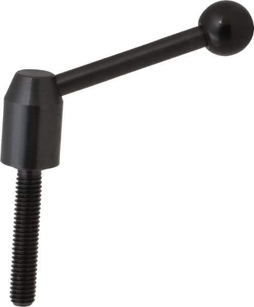 J.W. Winco - 3/8-16, 0.53" Hub Diam, Steel Threaded Stud Adjustable Clamping Handle - Eagle Tool & Supply