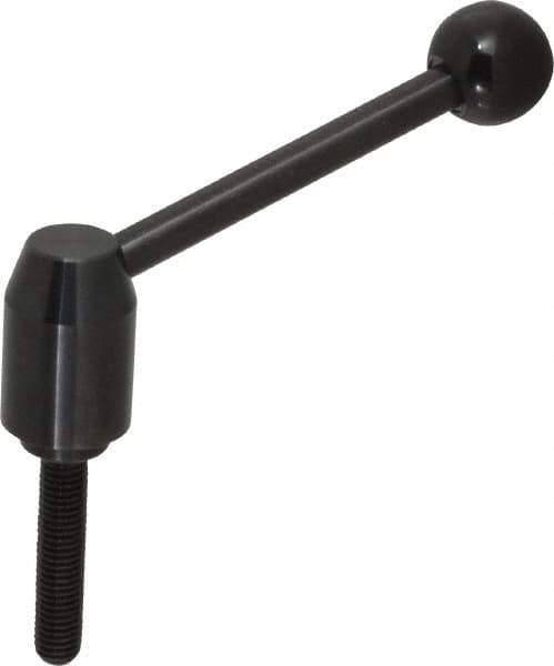 J.W. Winco - 1/2-13, Steel Threaded Stud Adjustable Clamping Handle - 4.88" OAL, 2.17" High - Eagle Tool & Supply