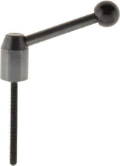 J.W. Winco - M6 x 1.0, 13.5mm Hub Diam, Steel Threaded Stud Adjustable Clamping Handle - 70mm OAL, 33.5mm High - Eagle Tool & Supply