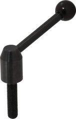 J.W. Winco - M10 x 1.5, 13.5mm Hub Diam, Steel Threaded Stud Adjustable Clamping Handle - 70mm OAL, 33.5mm High - Eagle Tool & Supply