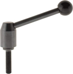 J.W. Winco - M10 x 1.5, 16mm Hub Diam, Steel Threaded Stud Adjustable Clamping Handle - Eagle Tool & Supply