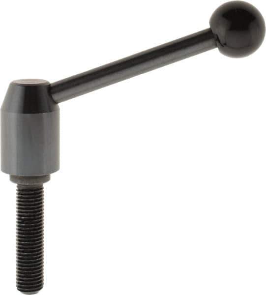 J.W. Winco - M16 x 2.0, 23mm Hub Diam, Steel Threaded Stud Adjustable Clamping Handle - Eagle Tool & Supply