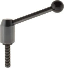 J.W. Winco - M16 x 2.0, 28mm Hub Diam, Steel Threaded Stud Adjustable Clamping Handle - Eagle Tool & Supply