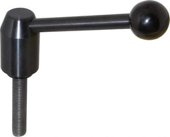 J.W. Winco - M16 x 2.0, 28mm Hub Diam, Steel Threaded Stud Adjustable Clamping Handle - Eagle Tool & Supply