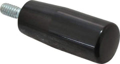 Value Collection - 1/4-20 Threaded Stem, Revolving Handwheel & Machine Handle - Phenolic Cylindrical Handle, 0.51" Long Steel Stem, 1.97" Handle Length, 2.58" OAL - Eagle Tool & Supply