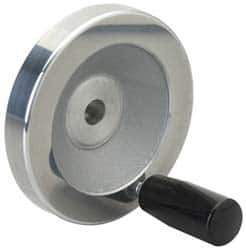 Value Collection - 3.15" Diam, Aluminum Handwheel with Handle - 1.02" Hub Diam - Eagle Tool & Supply