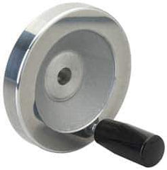 Value Collection - 3.15" Diam, Aluminum Handwheel with Handle - 1.02" Hub Diam - Eagle Tool & Supply