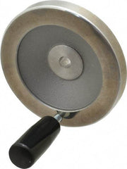 Value Collection - 3.94" Diam, Aluminum Handwheel with Handle - 1.1" Hub Diam - Eagle Tool & Supply