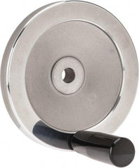 Value Collection - 4.92" Diam, Aluminum Handwheel with Handle - 1.22" Hub Diam - Eagle Tool & Supply