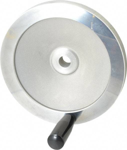Value Collection - 7.87" Diam, Aluminum Handwheel with Handle - 1.65" Hub Diam - Eagle Tool & Supply