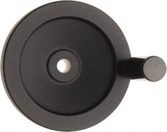 Value Collection - 4.92" Diam, Aluminum Handwheel with Handle - 1.22" Hub Diam - Eagle Tool & Supply