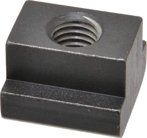 HALDER - M12 Tapped Through T Slot Nut - 17.6mm Slot Width, 28 x 10mm Base Width x Height, 28 x 20mm OAL x Height - Eagle Tool & Supply