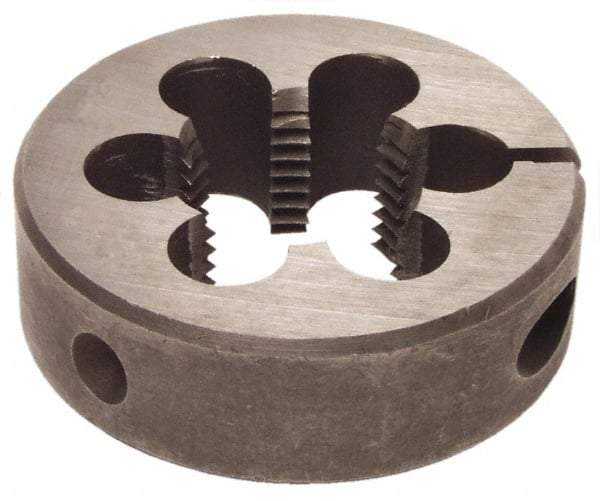 Interstate - 13/16-24 UNS Thread, 2" Outside Diam High Speed Steel Round Die - Right Hand Thread, Adjustable - Exact Industrial Supply