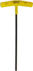 Bondhus - 7/32" Hex, T-Handle Cushion Grip, Hex Key - 9" OAL, Protanium High Torque Steel, Inch System of Measurement - Eagle Tool & Supply