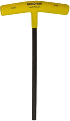 Bondhus - 5/16" Hex, T-Handle Cushion Grip, Hex Key - 9" OAL, Protanium High Torque Steel, Inch System of Measurement - Eagle Tool & Supply