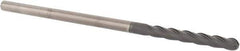 Niagara Cutter - 1/8" Diam, 1" LOC, 4 Flute Solid Carbide Ball End Mill - Diamond Finish, Single End, 3" OAL, 1/8" Shank Diam, Spiral Flute - Eagle Tool & Supply