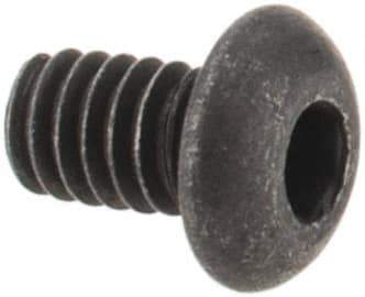 Value Collection - #1-72 UNF Hex Socket Drive, Button Screw - Alloy Steel, Black Oxide Finish, Fully Threaded, 1/8" Length Under Head - Eagle Tool & Supply