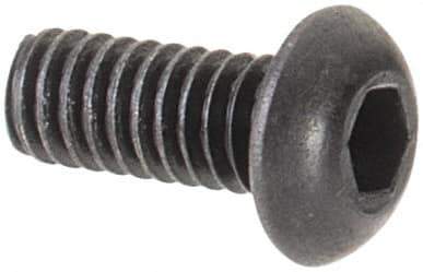 Value Collection - #1-72 UNF Hex Socket Drive, Button Screw - Alloy Steel, Black Oxide Finish, Fully Threaded, 3/16" Length Under Head - Eagle Tool & Supply
