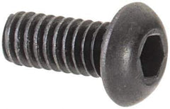 Value Collection - #1-72 UNF Hex Socket Drive, Button Screw - Alloy Steel, Black Oxide Finish, Fully Threaded, 3/16" Length Under Head - Eagle Tool & Supply