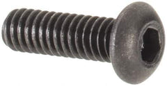 Value Collection - #1-72 UNF Hex Socket Drive, Button Screw - Alloy Steel, Black Oxide Finish, Fully Threaded, 1/4" Length Under Head - Eagle Tool & Supply