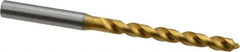 OSG - 6.4008mm 120° Vanadium High Speed Steel Jobber Drill - TiN Finish, Right Hand Cut, Spiral Flute, Straight Shank, 107mm OAL, Standard Point - Eagle Tool & Supply