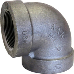 Black 90 ° Elbow: 1″, 300 psi, Threaded Malleable Iron, Galvanized Finish, Class 300