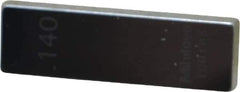 Mitutoyo - 0.14" Rectangular Steel Gage Block - Accuracy Grade 0, Includes Certificate of Inspection - Eagle Tool & Supply