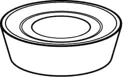 Kennametal - RDPX1003M0 HP Grade KC725M Carbide Milling Insert - TiN/TiCN/TiN Finish, 0.1252" Thick, 10mm Inscribed Circle - Eagle Tool & Supply