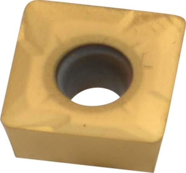 Kennametal - SPCT3125 LD2 Grade KC725M Carbide Milling Insert - TiN/TiCN/TiN Finish, 5/32" Thick, 10mm Inscribed Circle, 0.8mm Corner Radius - Eagle Tool & Supply