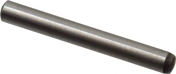 Value Collection - 3mm Diam x 25mm Pin Length Alloy Steel Standard Dowel Pin - C 58-62 Hardness, 3,340 Lb Breaking Strength, 1 Rounded End - Eagle Tool & Supply