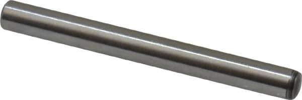 Value Collection - 3mm Diam x 30mm Pin Length Alloy Steel Standard Dowel Pin - C 58-62 Hardness, 3,340 Lb Breaking Strength, 1 Rounded End - Eagle Tool & Supply