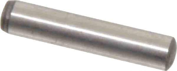 Value Collection - 5mm Diam x 25mm Pin Length Alloy Steel Standard Dowel Pin - C 58-62 Hardness, 9,270 Lb Breaking Strength, 1 Rounded End - Eagle Tool & Supply