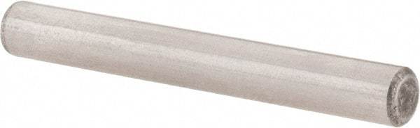 Value Collection - 5mm Diam x 40mm Pin Length Alloy Steel Standard Dowel Pin - C 58-62 Hardness, 9,270 Lb Breaking Strength, 1 Rounded End - Eagle Tool & Supply
