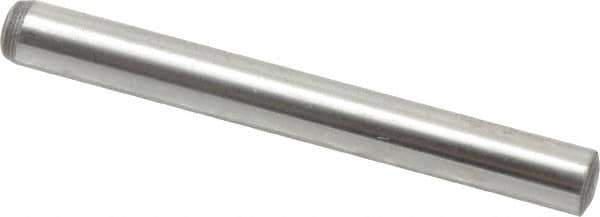 Value Collection - 5mm Diam x 45mm Pin Length Alloy Steel Standard Dowel Pin - C 58-62 Hardness, 9,270 Lb Breaking Strength, 1 Rounded End - Eagle Tool & Supply