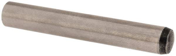 Value Collection - 6mm Diam x 40mm Pin Length Alloy Steel Standard Dowel Pin - C 58-62 Hardness, 13,300 Lb Breaking Strength, 1 Rounded End - Eagle Tool & Supply