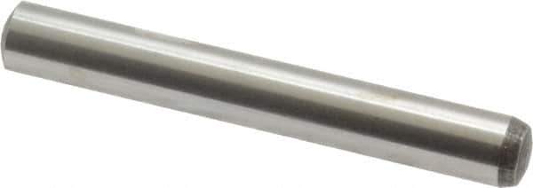 Value Collection - 6mm Diam x 45mm Pin Length Alloy Steel Standard Dowel Pin - C 58-62 Hardness, 13,300 Lb Breaking Strength, 1 Rounded End - Eagle Tool & Supply