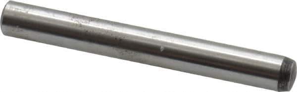 Value Collection - 6mm Diam x 50mm Pin Length Alloy Steel Standard Dowel Pin - C 58-62 Hardness, 13,300 Lb Breaking Strength, 1 Rounded End - Eagle Tool & Supply