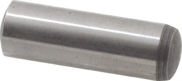 Value Collection - 8mm Diam x 25mm Pin Length Alloy Steel Standard Dowel Pin - C 58-62 Hardness, 23,700 Lb Breaking Strength, 1 Rounded End - Eagle Tool & Supply