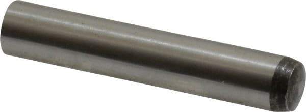 Value Collection - 8mm Diam x 45mm Pin Length Alloy Steel Standard Dowel Pin - C 58-62 Hardness, 23,700 Lb Breaking Strength, 1 Rounded End - Eagle Tool & Supply