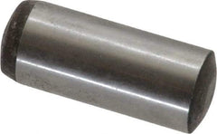 Value Collection - 10mm Diam x 25mm Pin Length Alloy Steel Standard Dowel Pin - C 58-62 Hardness, 37,100 Lb Breaking Strength, 1 Rounded End - Eagle Tool & Supply
