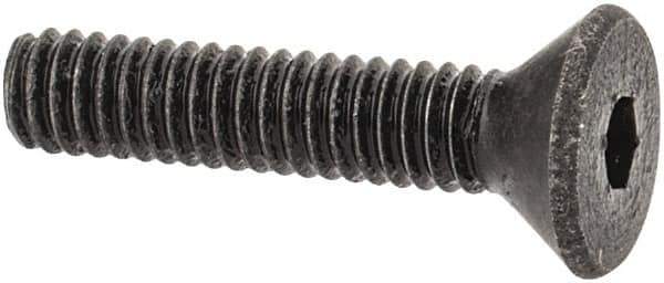 Value Collection - #1-72 UNF Hex Socket Drive, 82° Flat Screw - Alloy Steel, Black Oxide Finish, Fully Threaded, 3/8" OAL - Eagle Tool & Supply